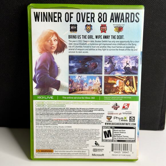 BioShock Infinite (Microsoft Xbox 360, 2013) – Complete Case & Disc Only - Picture 2 of 6